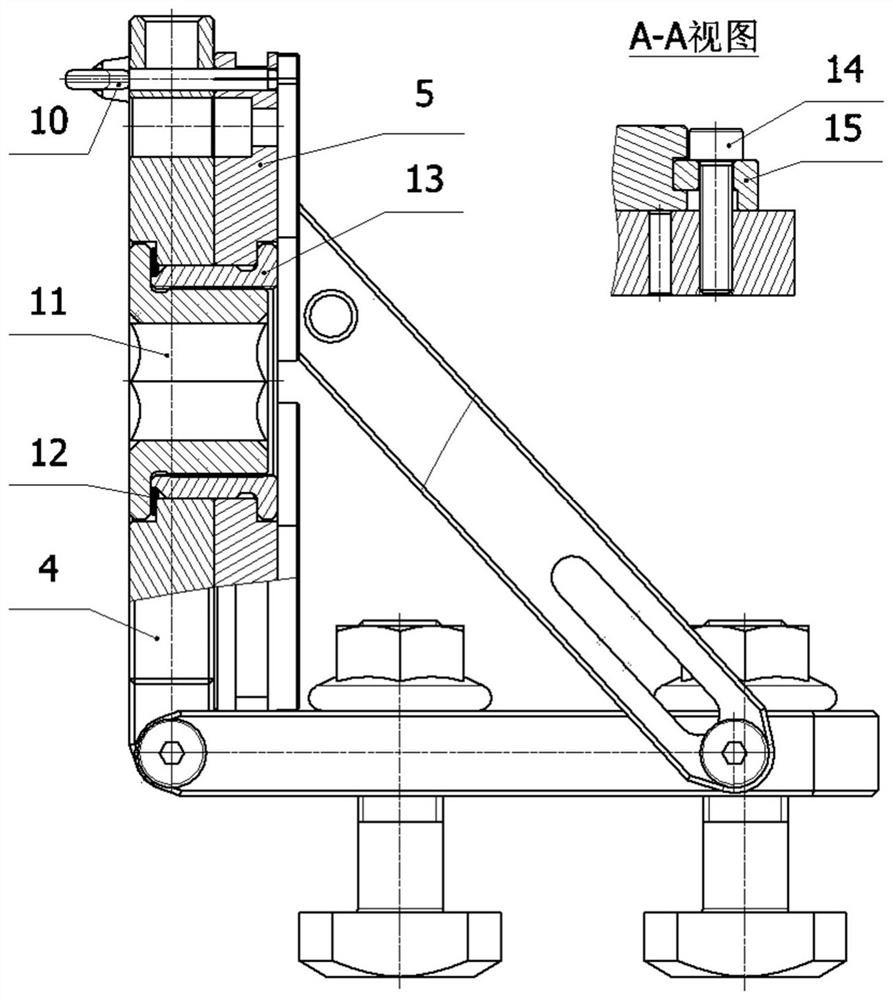 Clamping device with adjustable workpiece machining angle