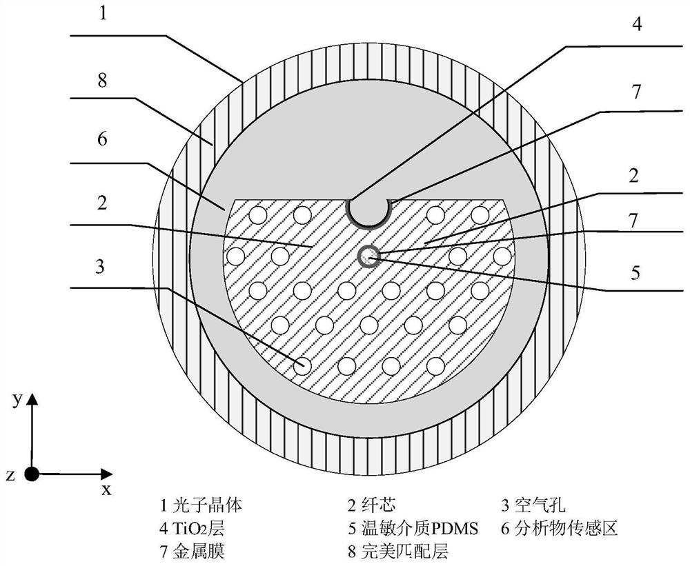 D-type double-core photonic crystal fiber double-parameter plasma sensor