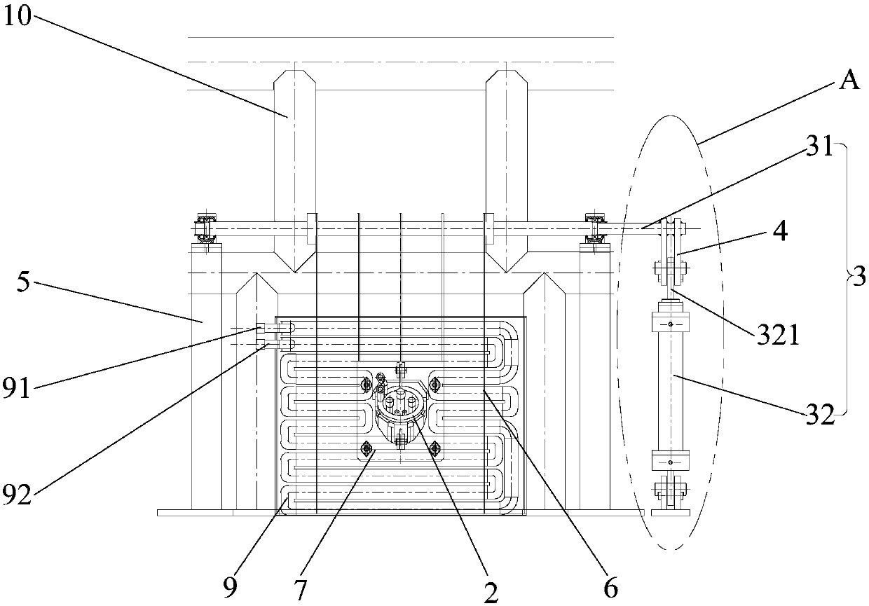 Swing electric arc furnace door