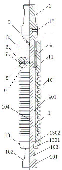 Plunger used for gas well water drainage