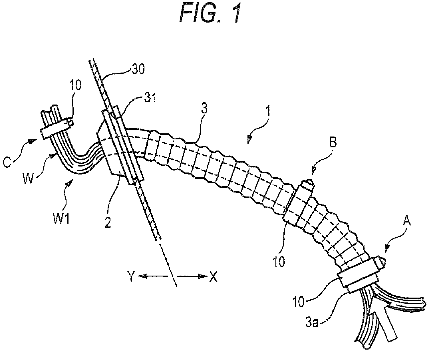 Wire harness water cut-off structure