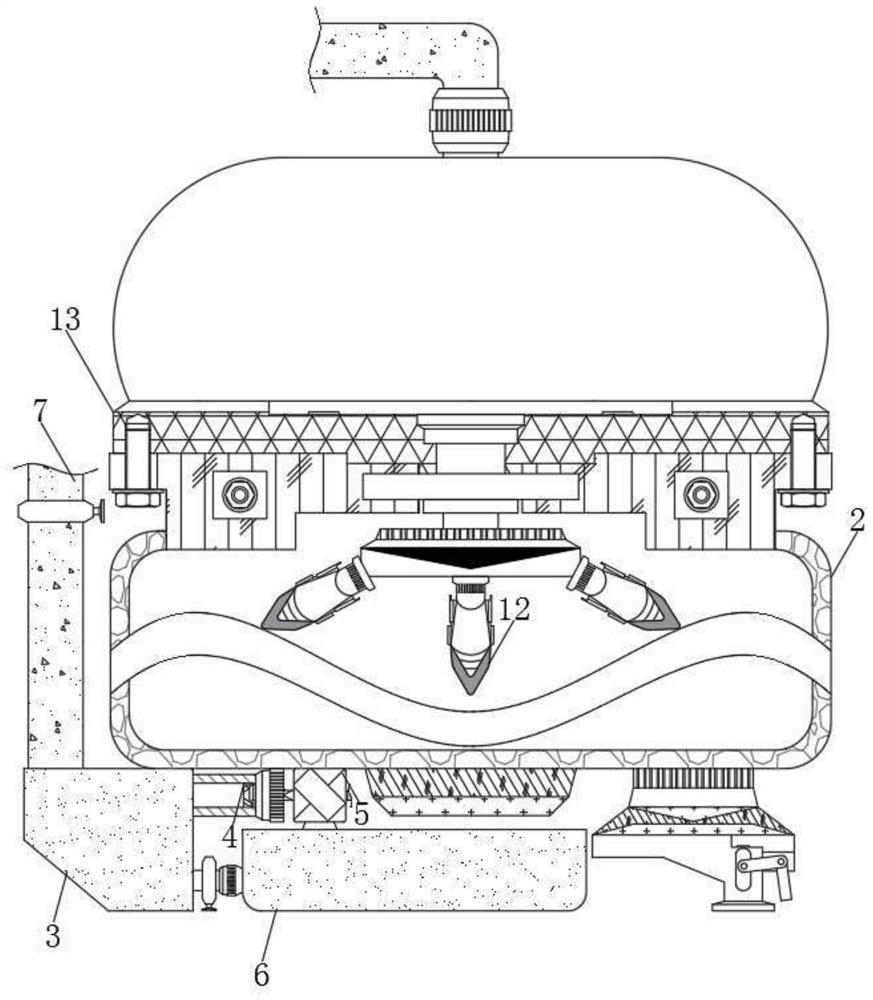 Pulper cleaning device for solving problem of shredded paper adhering to inner wall