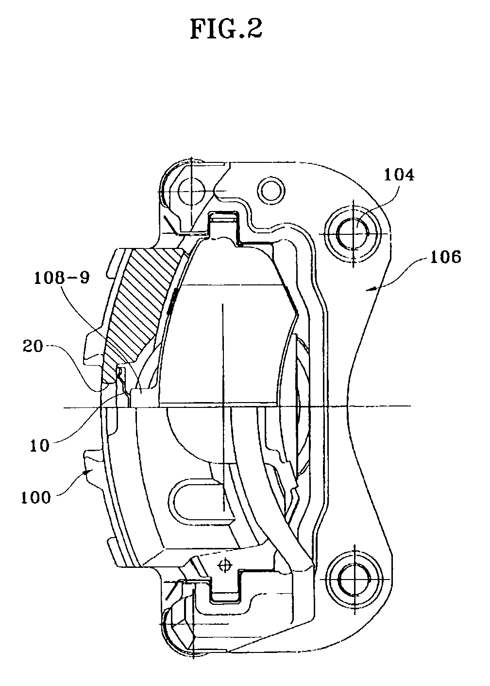 Automobile brake caliper for reducing noise