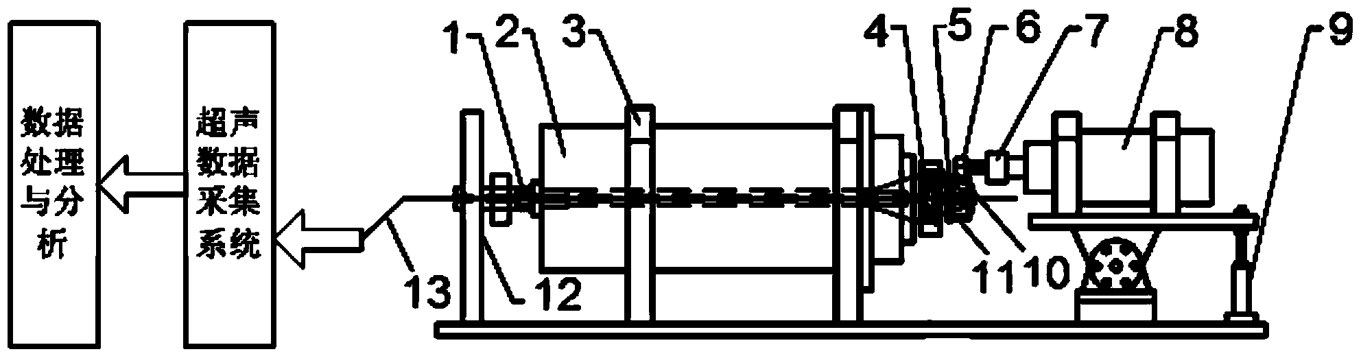 Device and method for testing thickness of lubricating oil film of rolling bearing