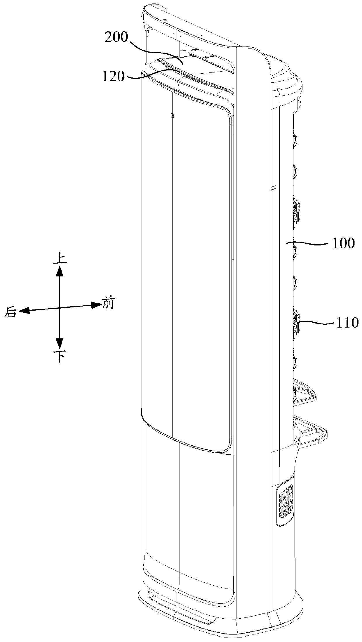 Floor type air conditioner indoor unit and air conditioner