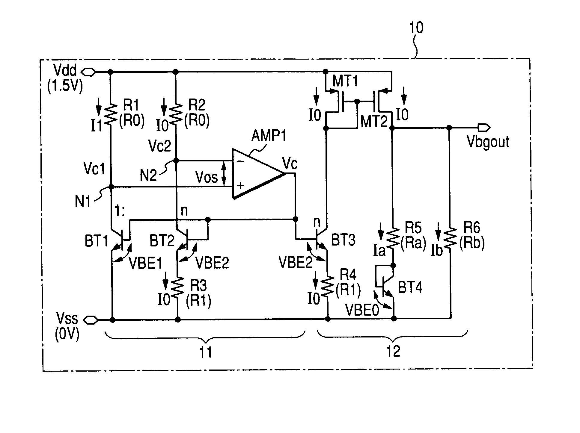 Reference voltage generating circuit, a semiconductor integrated circuit and a semiconductor integrated circuit apparatus