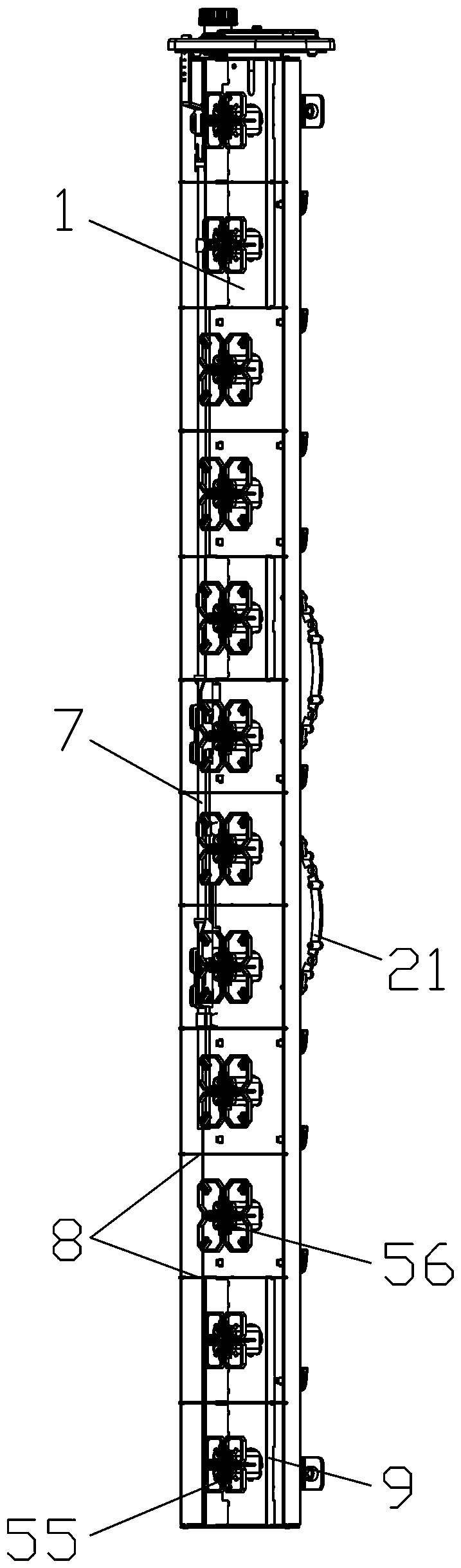 A multi-port frequency-division electronically adjustable antenna