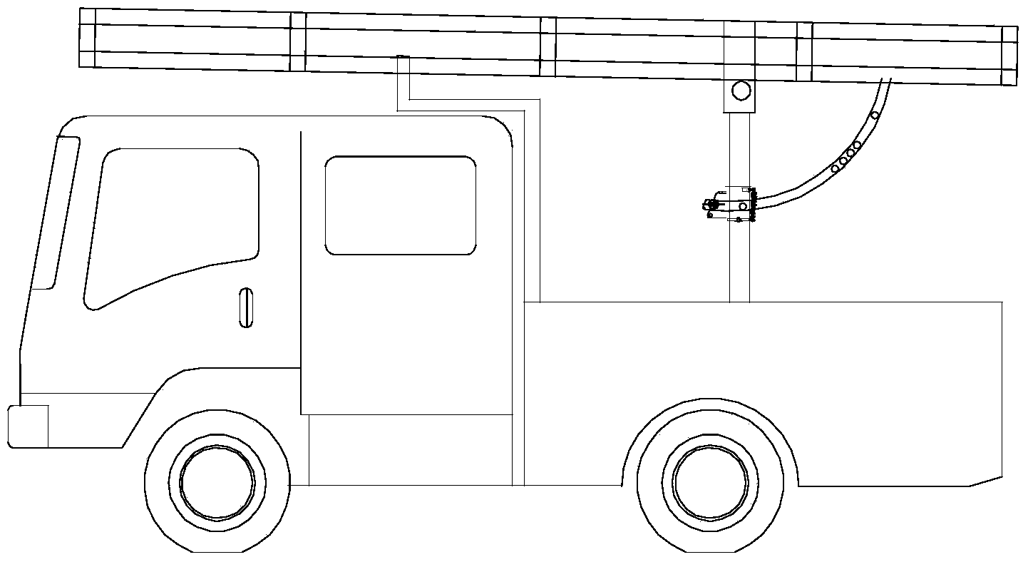 Vehicle-mounted insulating ladder device