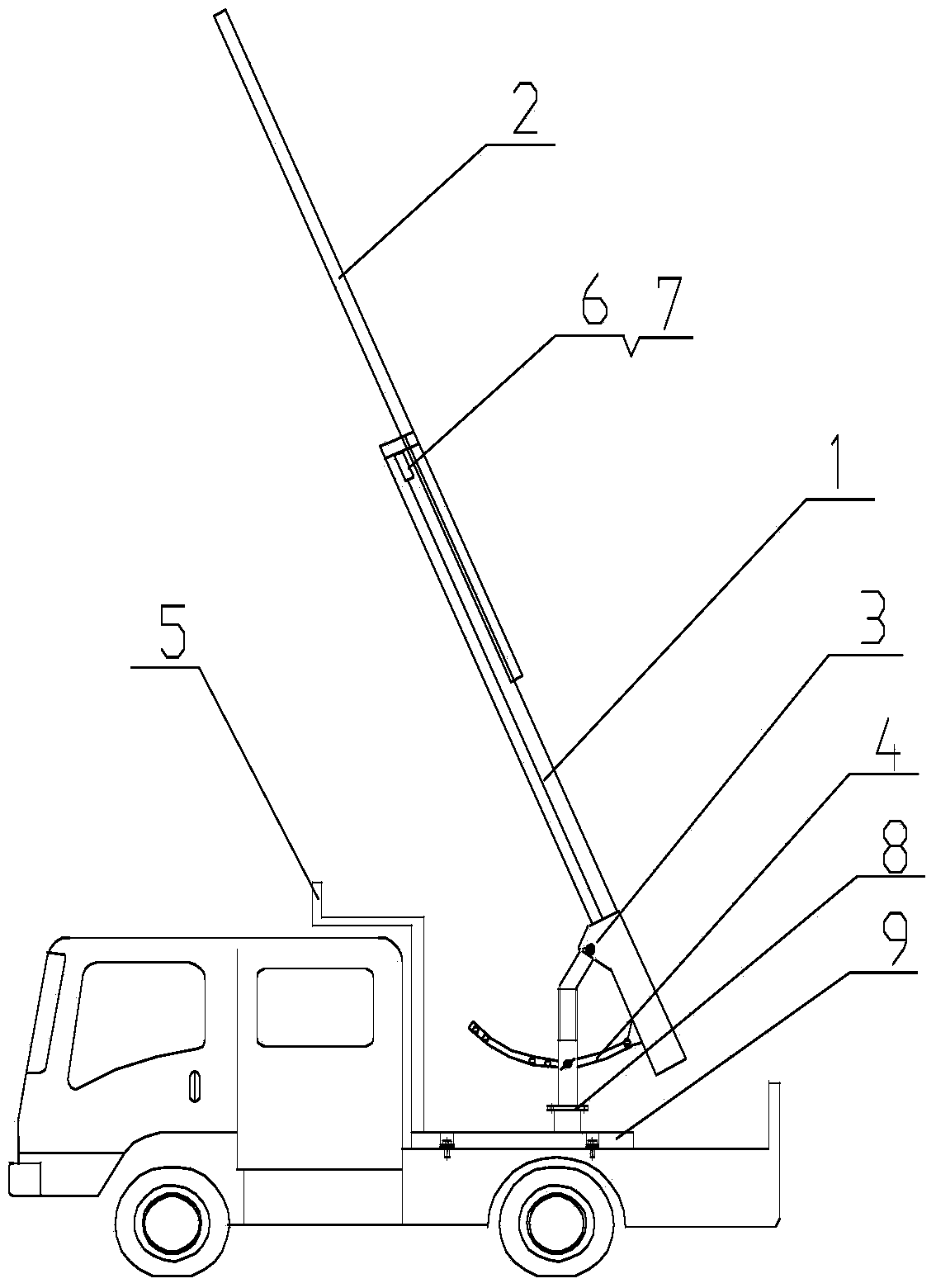 Vehicle-mounted insulating ladder device