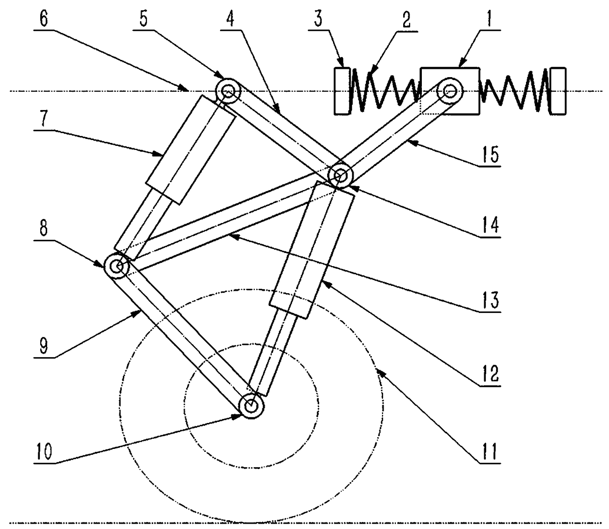 A bionic kangaroo leg suspension with bionic joints