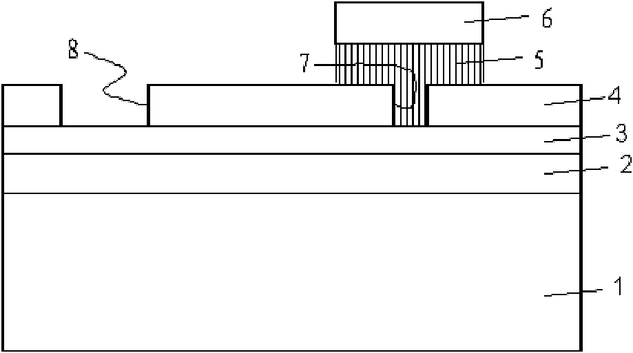 Phase change storage device based on antimony telluride composite phase change material and preparation method thereof