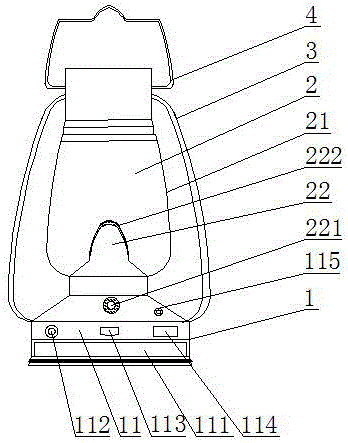 Luminous kerosene lamp