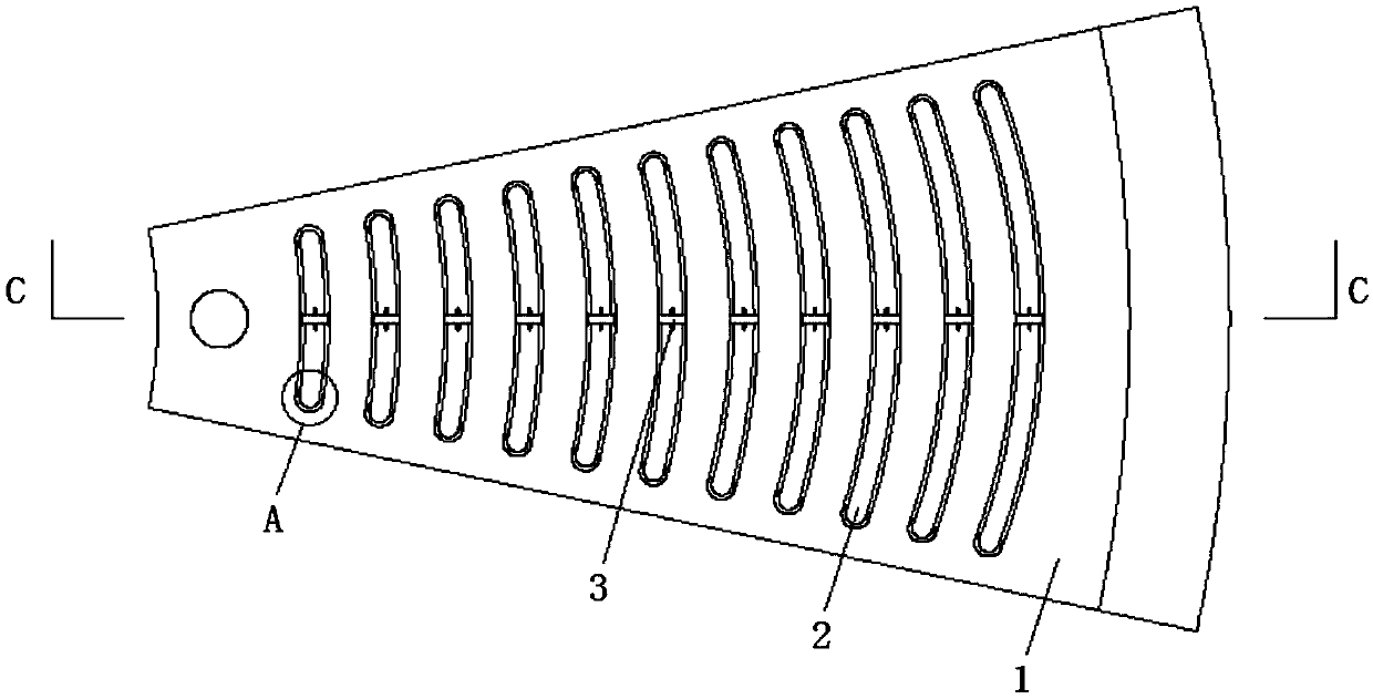 Partition board for ball mill