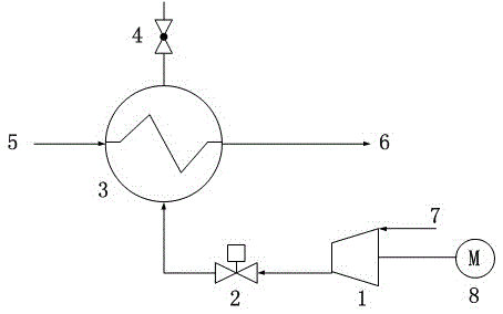 Compressed air type motor vehicle exhaust waste heat recycling system and method