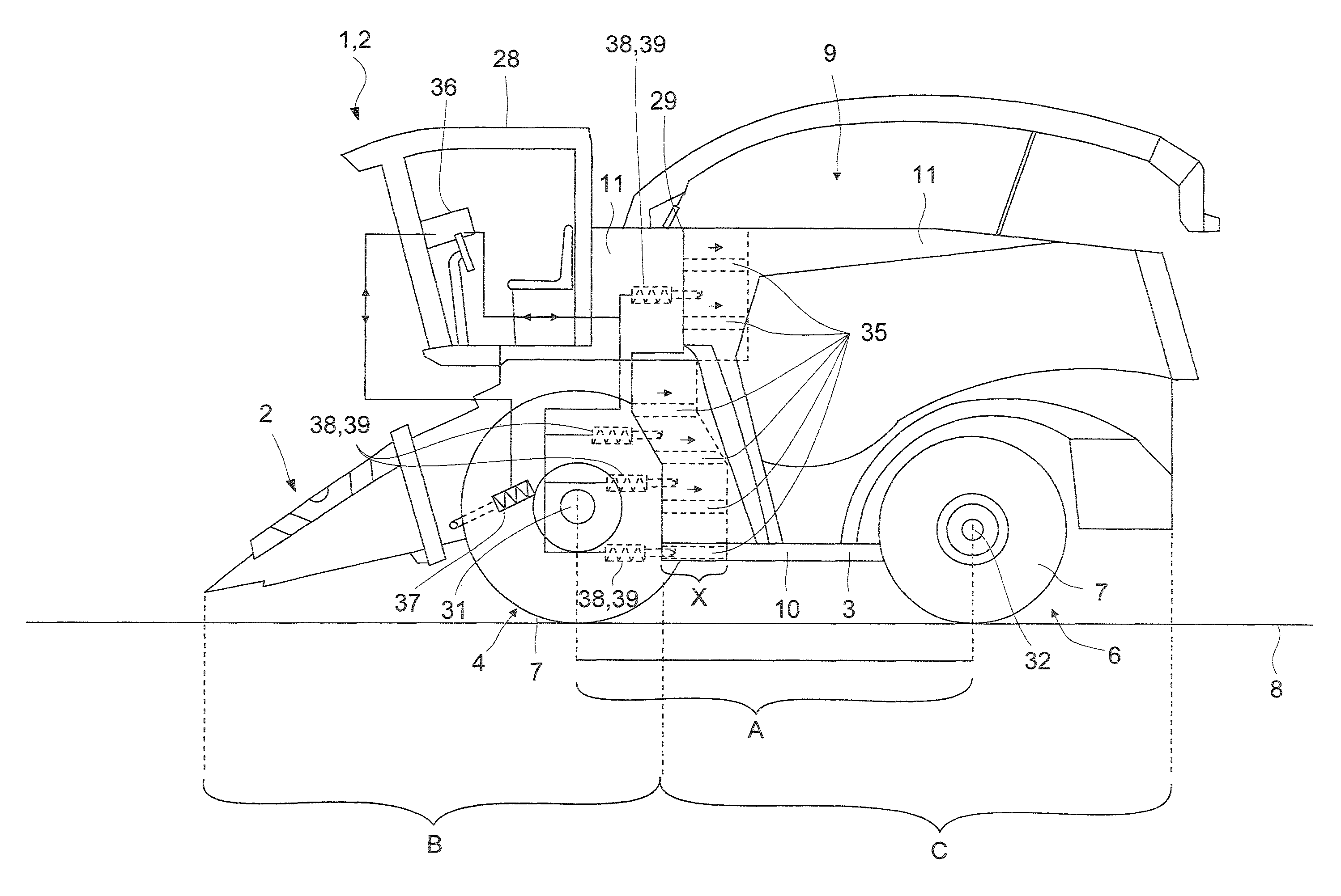 Agricultural harvesting machine