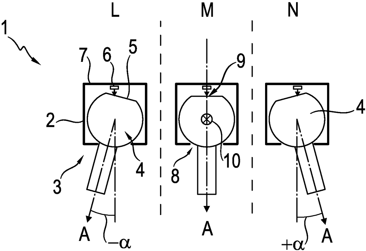 Ball joint for a vehicle with a tilt angle measuring device