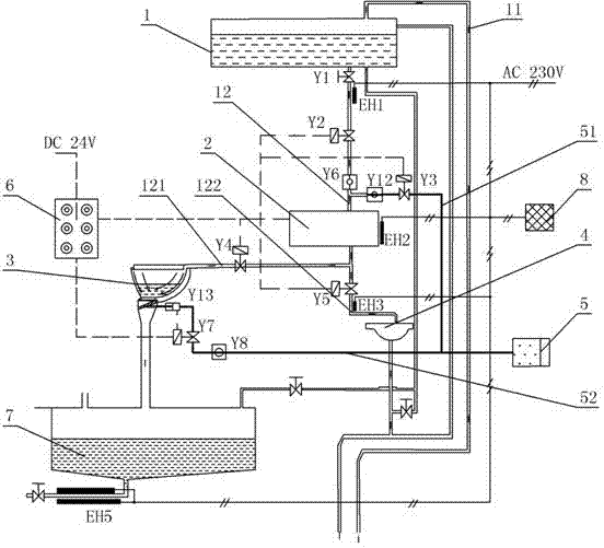 Anti-freezing sewage collection system and anti-freezing method of same