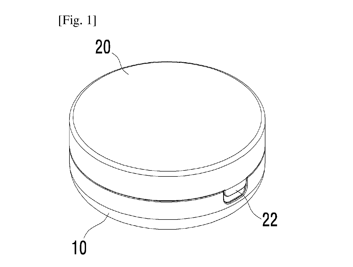 Compact type of airtight cosmetic container