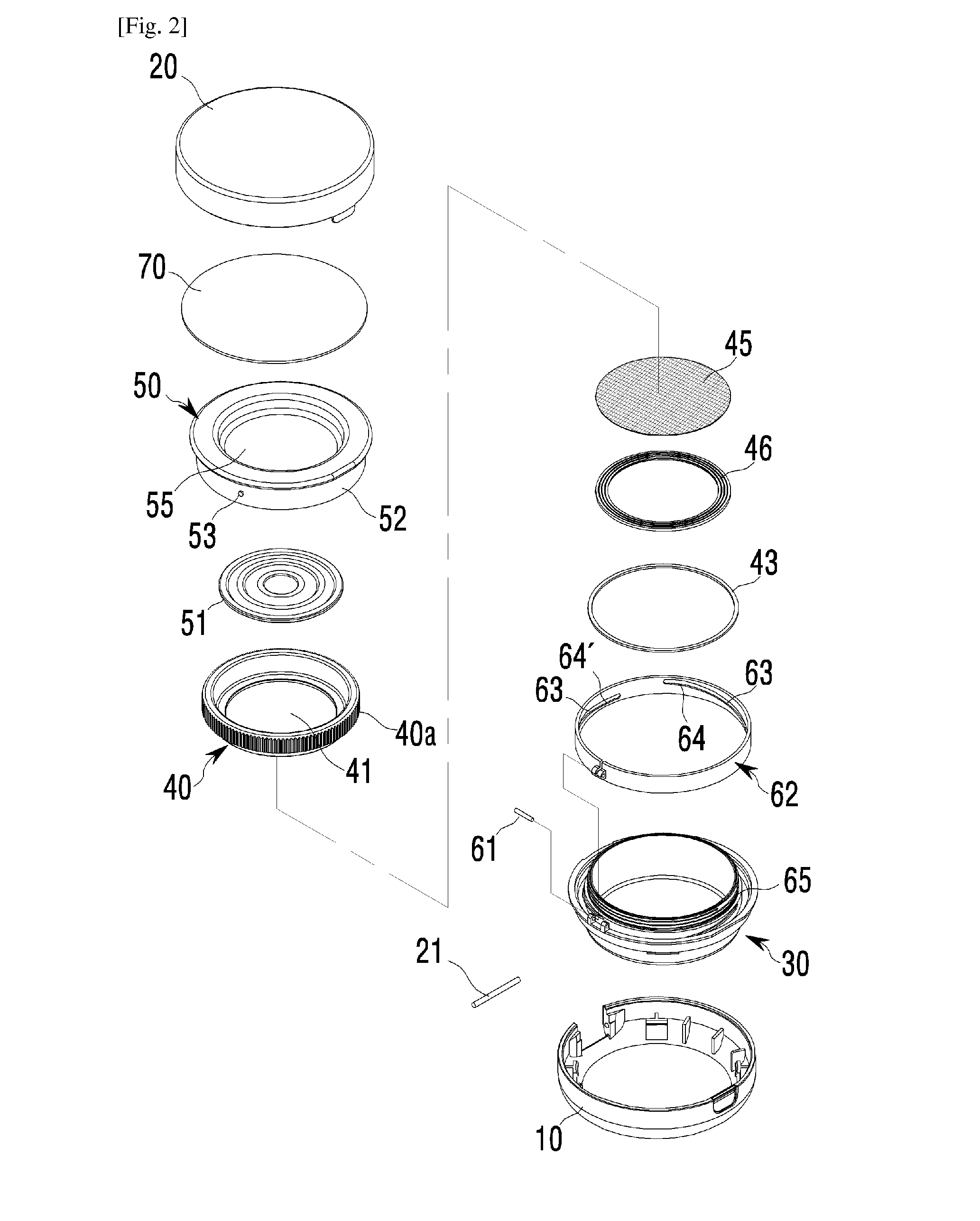 Compact type of airtight cosmetic container