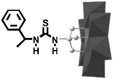 1-Phenethylthiourea modified Cr-Anderson heteropolyacid catalyst, and preparation method and application thereof