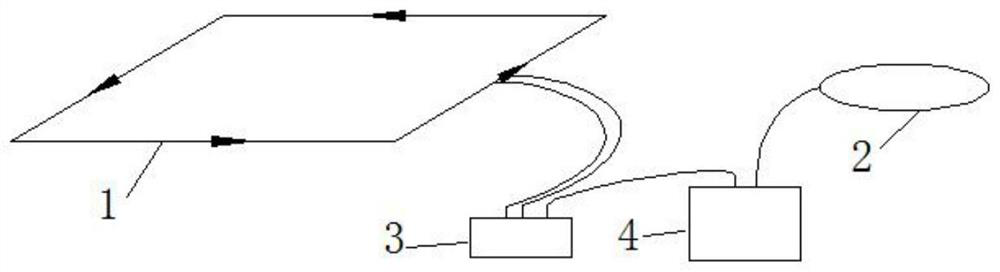 Double-loop zero-flux transient electromagnetic detection device