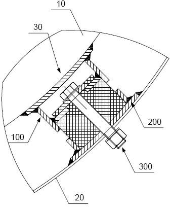 Connecting device used for connecting low-temperature storage tank and base