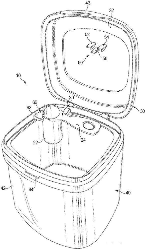 Dispensing device with lid and scoop