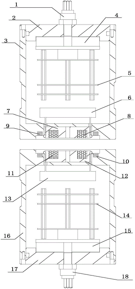 Underwater non-contact electric energy and data transmission system