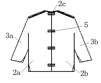 Reverse-wearing type patient garment for pacemaker implantation patient