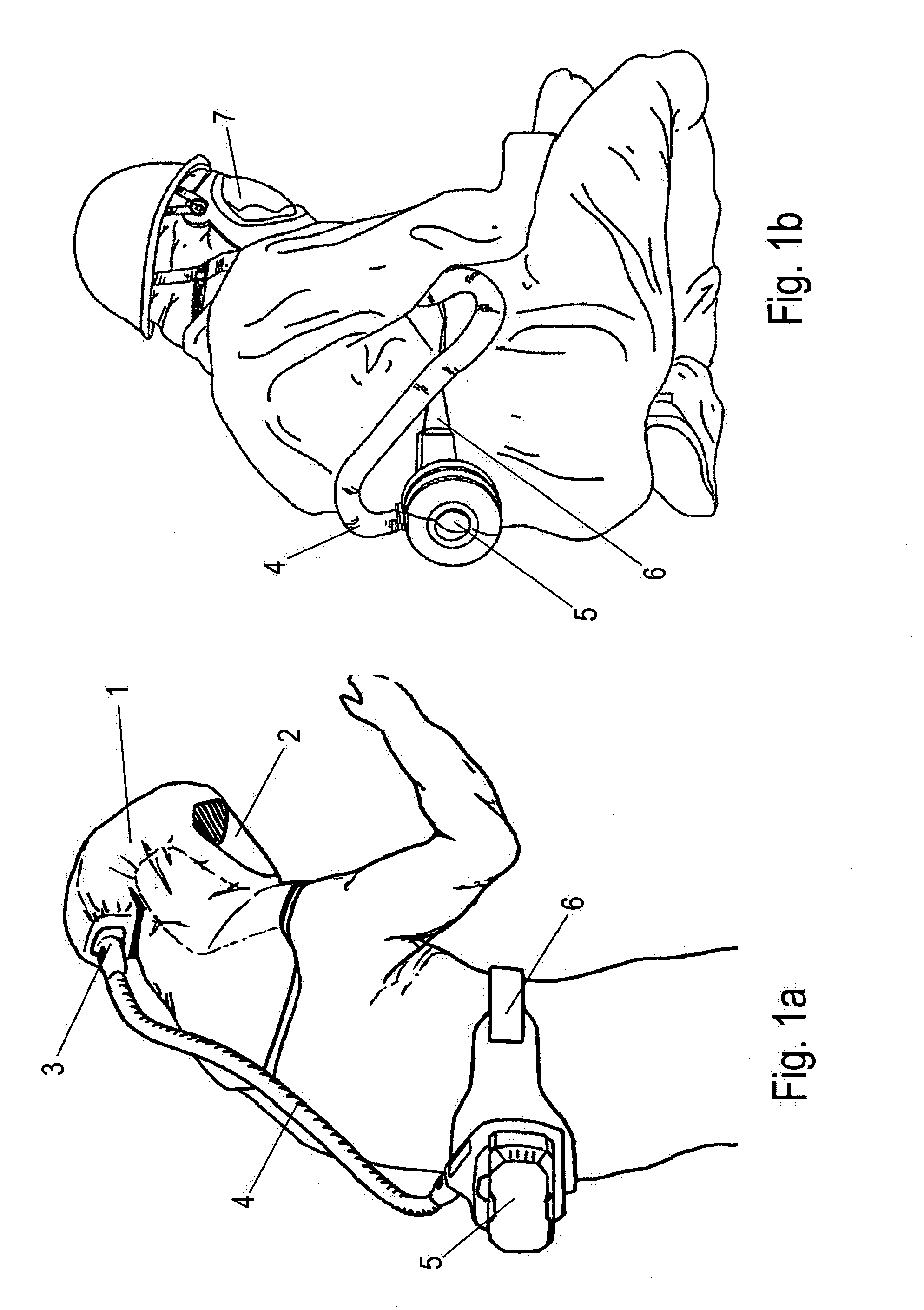 Battery-operated blower filter system for use in potentially explosive areas