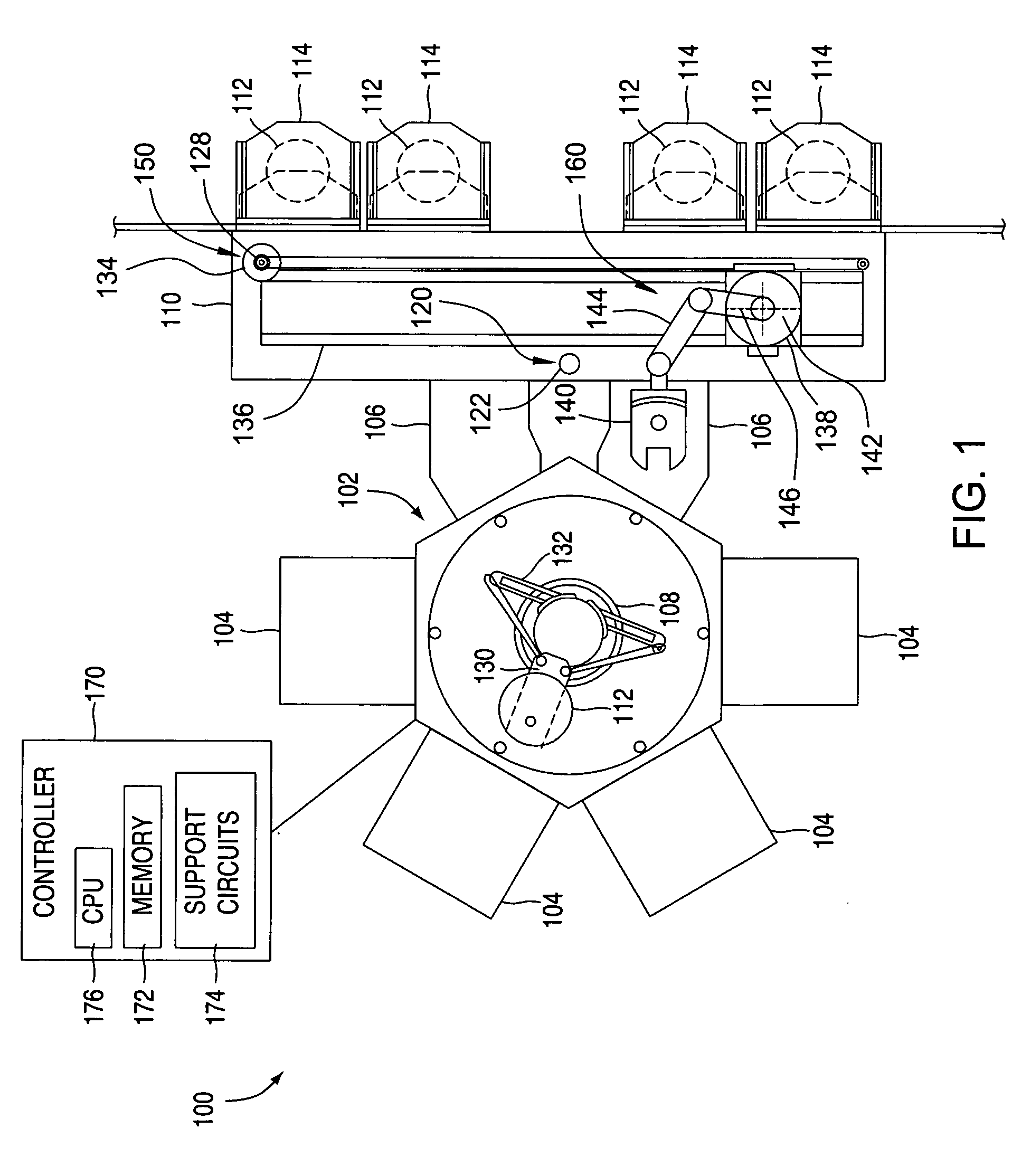 Method and apparatus for monitoring the position of a semiconductor processing robot