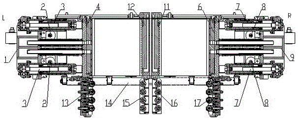 A crystallizer system for continuous casting of two-strand slabs