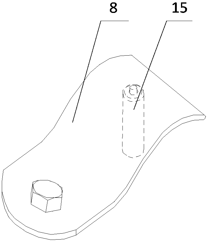 Blocking mechanism for trolley type switch cabinet contact movable baffles