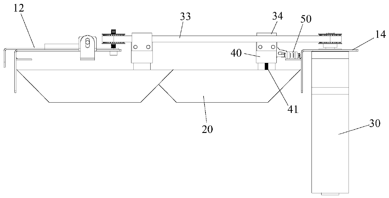 Translational window opening device