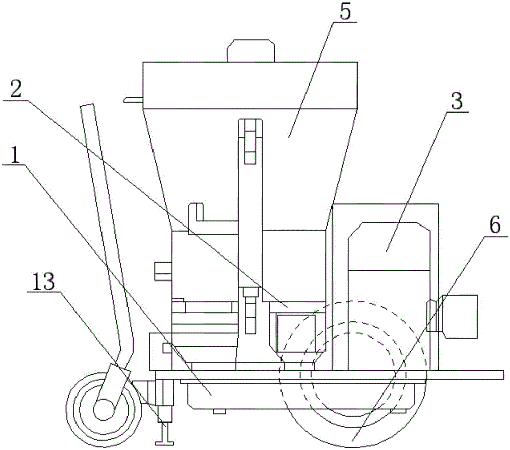 Mining rotor type variable shotcrete machine