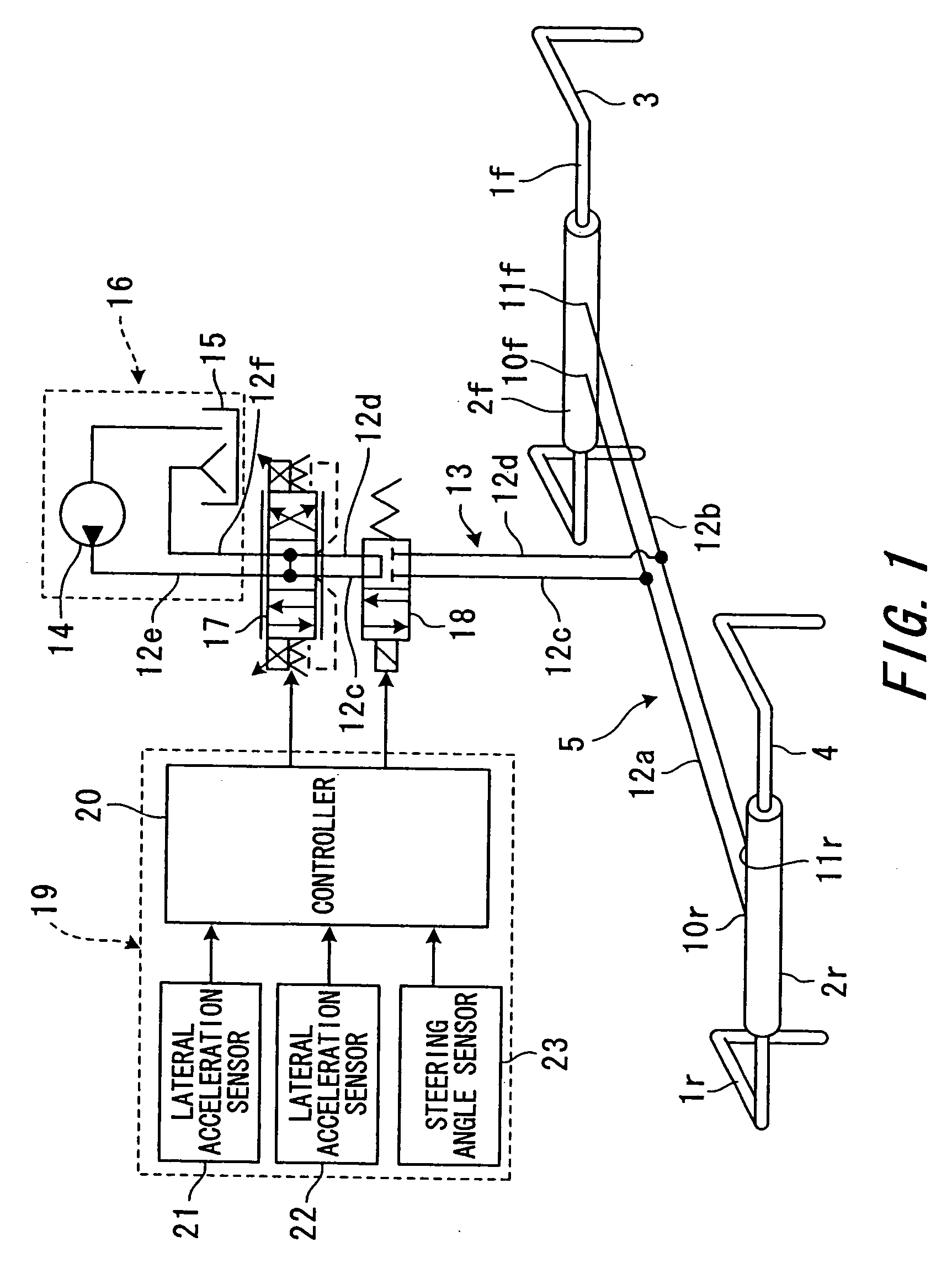 Apparatus and method of roll control for vehicle