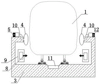 Outdoor closed type high-speed train ice melting and snow removing system