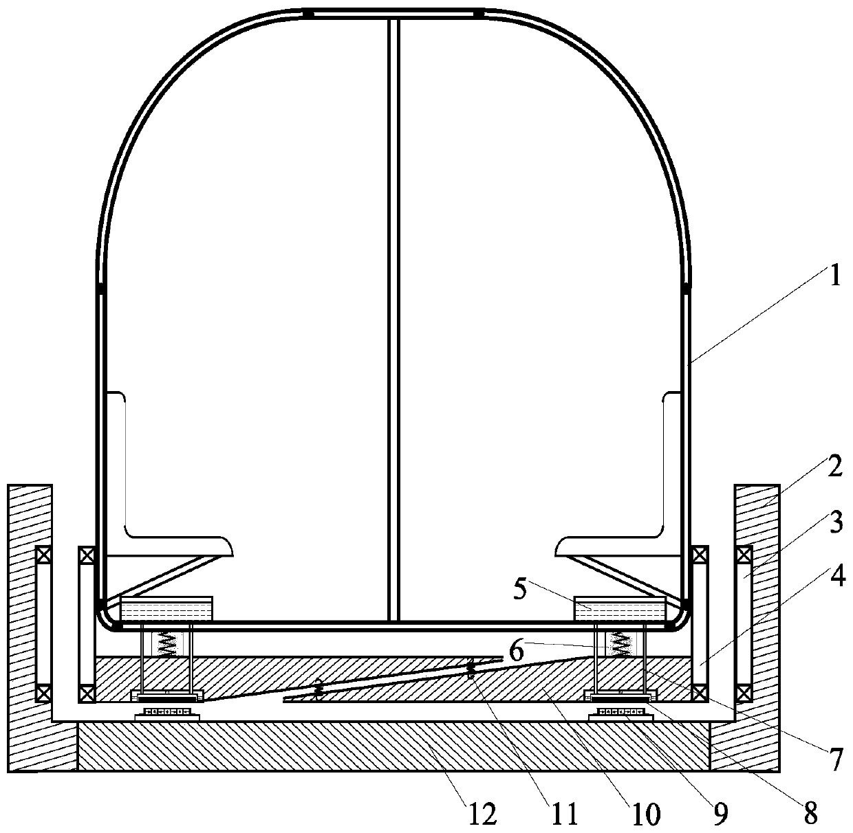 High-temperature superconducting maglev structure and high-temperature superconducting strip maglev train