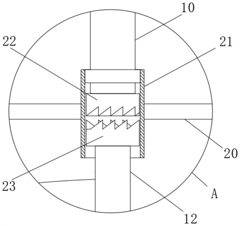 Anti-blocking type mixing and discharging device of screw extruder