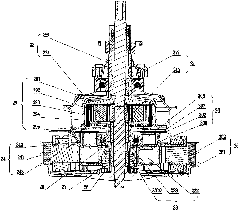 Transmission device of washing machine