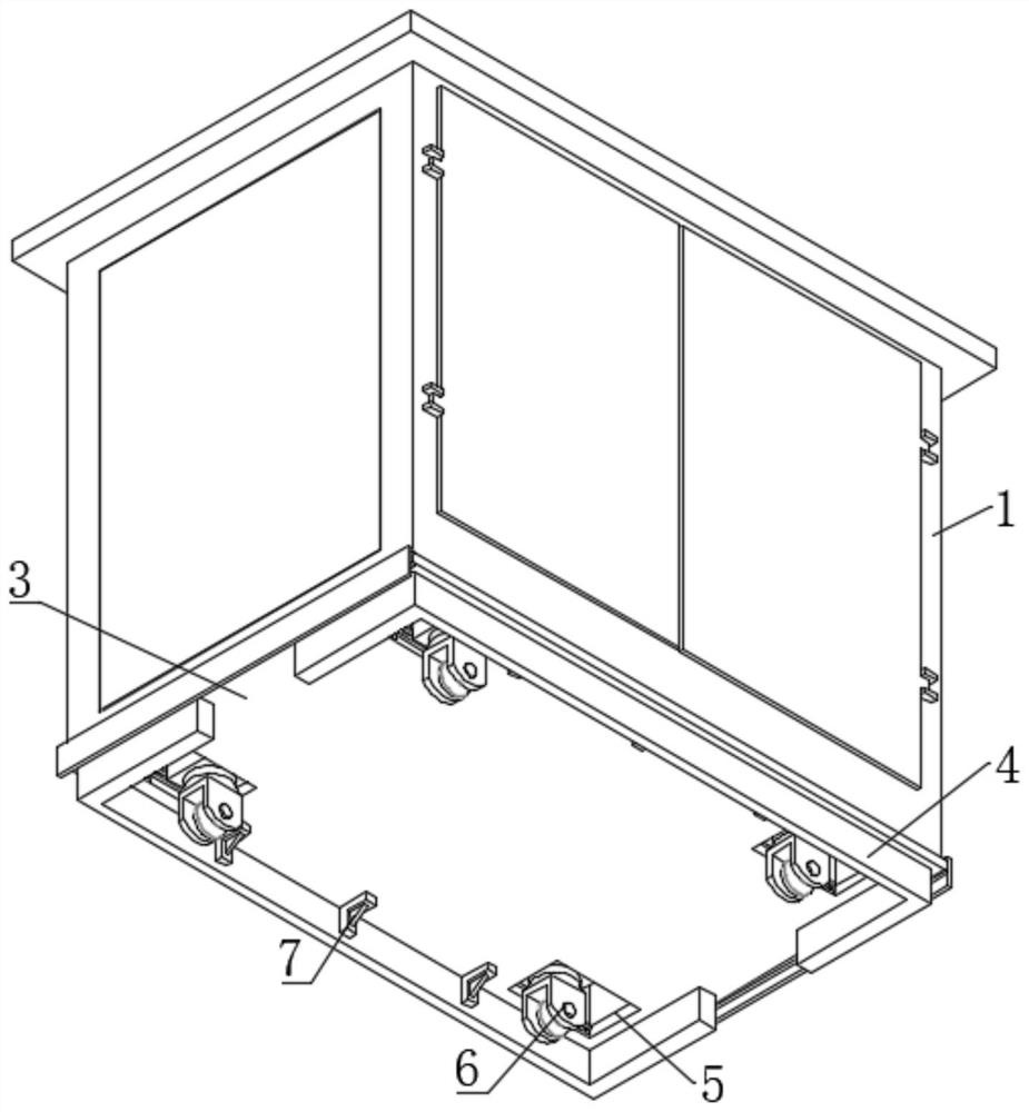 Power distribution cabinet with hidden wheels and use method