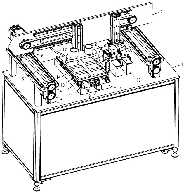 Vibrator tape pasting equipment