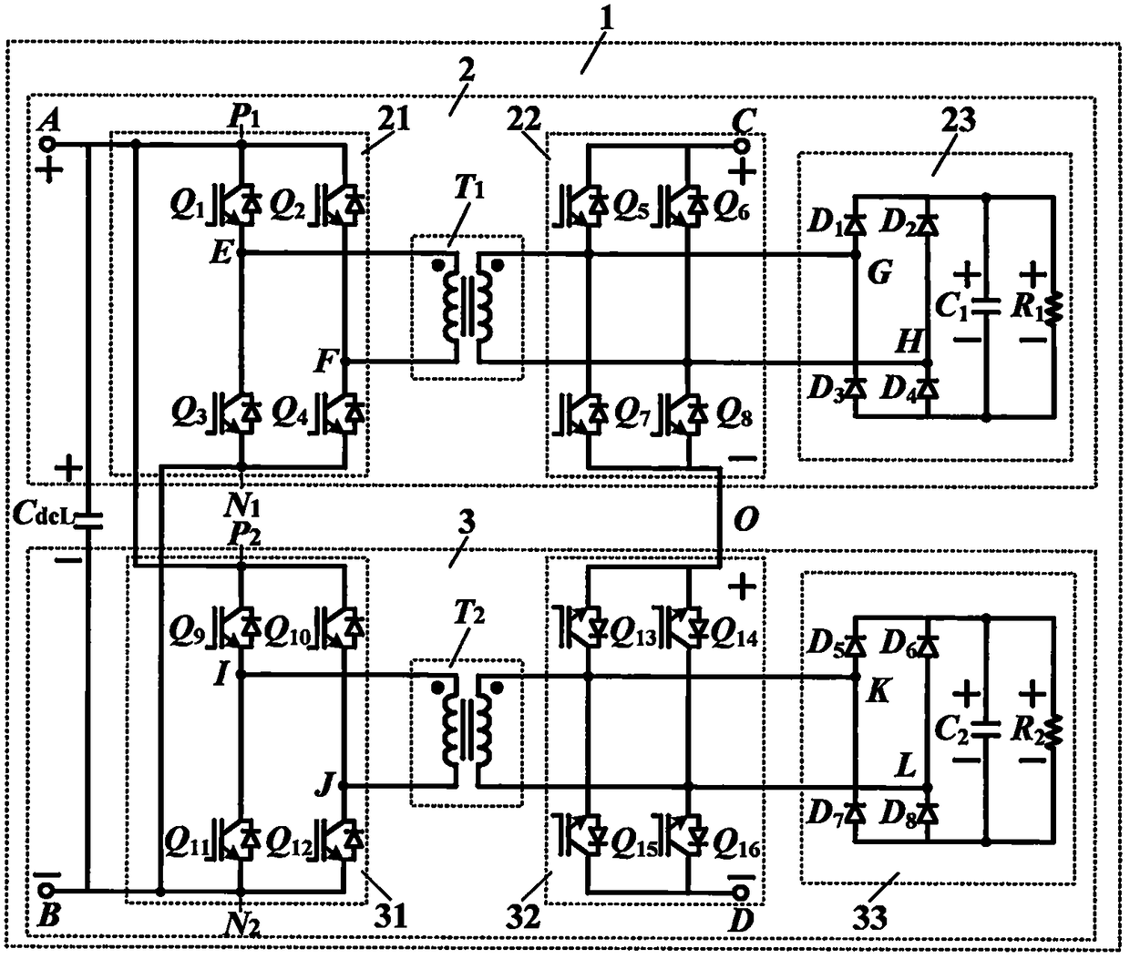 High-frequency link technology-based isolated modular cascaded converter