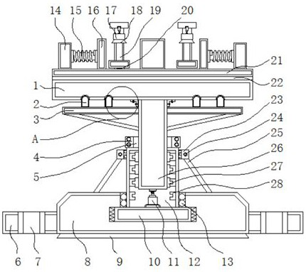 An all-round fixing device for laser welding