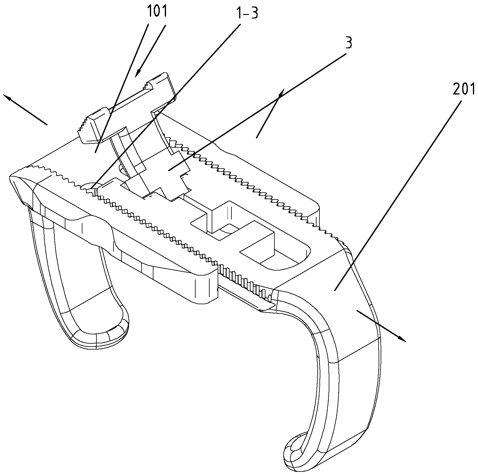 Claw-shaped sternum fixator