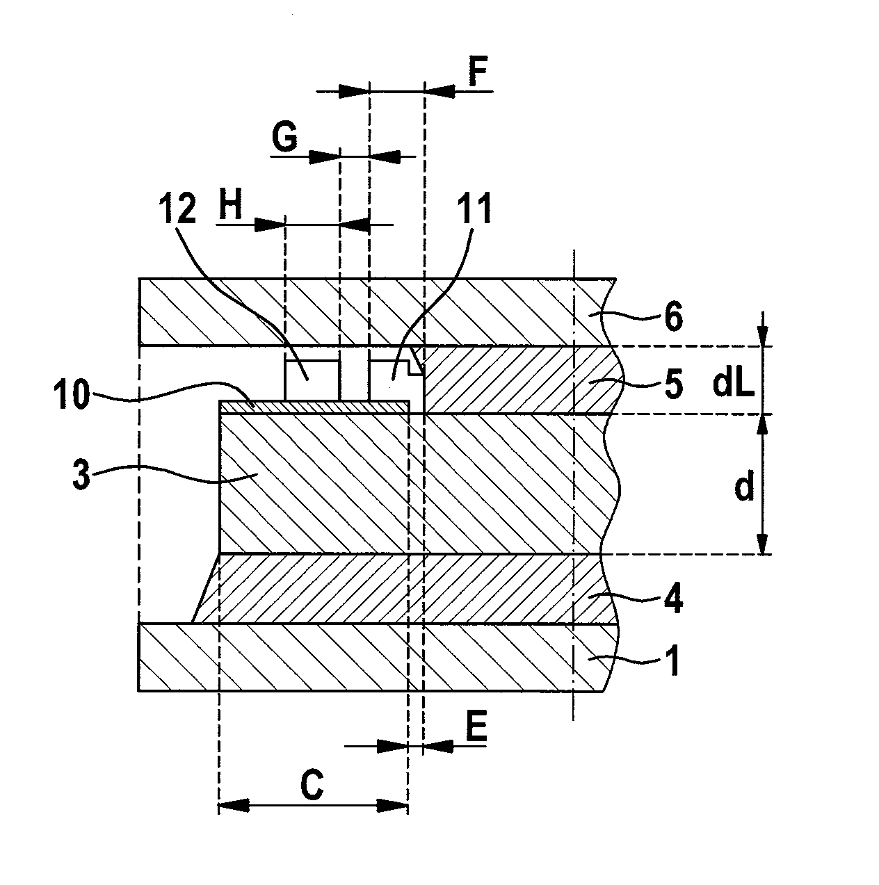 High intensity temperature change-resistant crimping diode