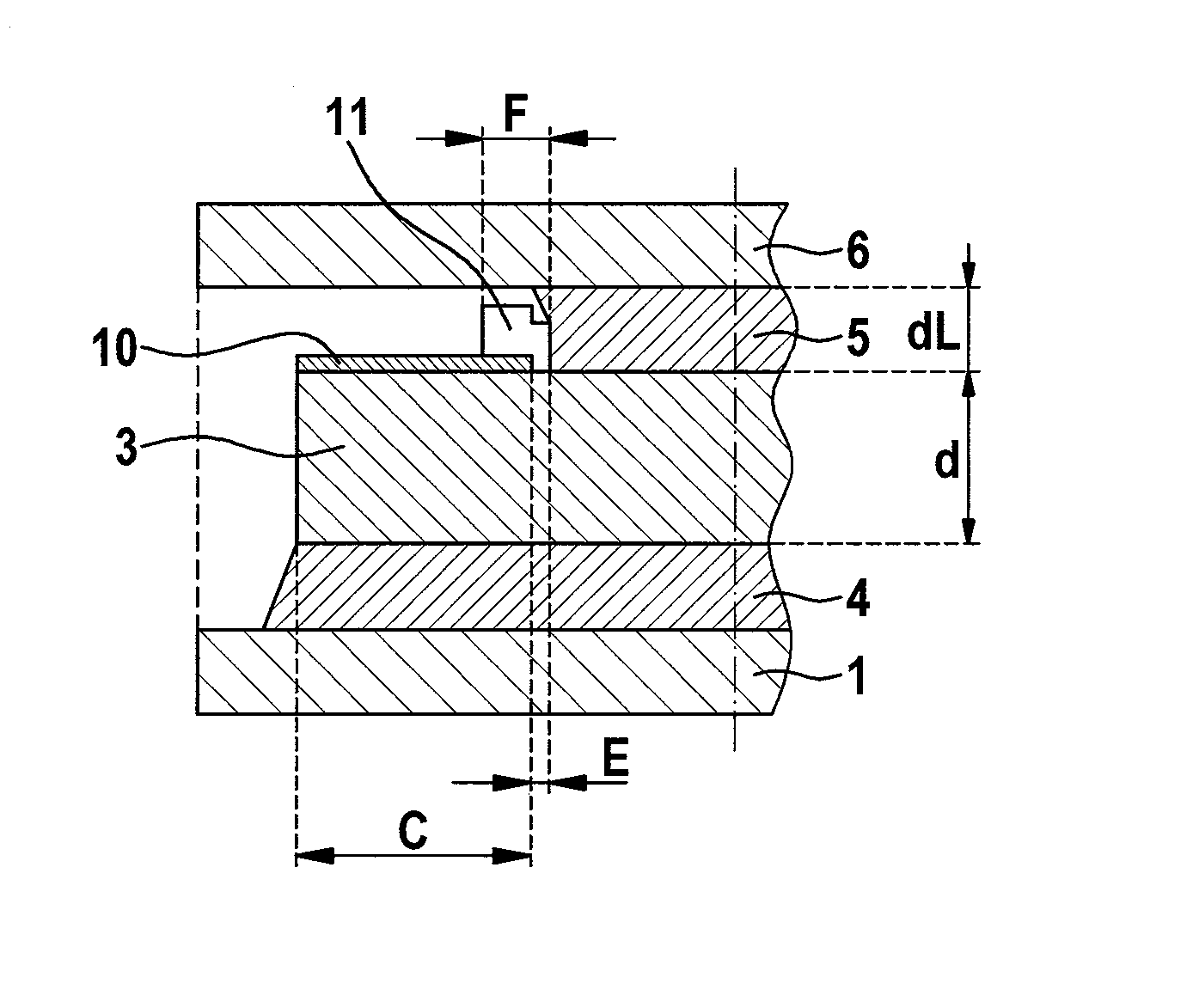 High intensity temperature change-resistant crimping diode