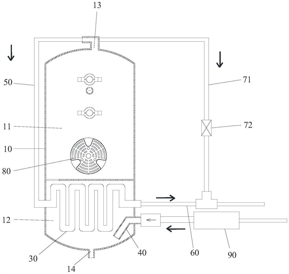 Hot tank structure and water purifier