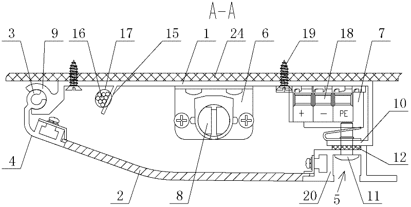 Mounting process for lamp strips of passenger rooms of railway vehicles