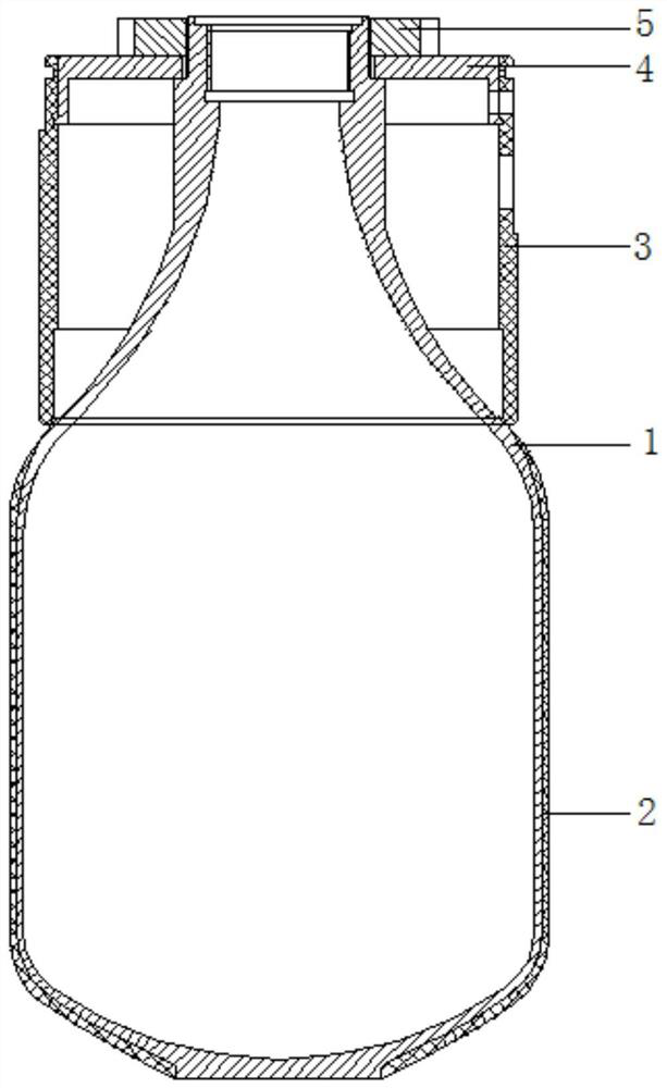 Fire extinguishing bottle with position-adjustable external connector